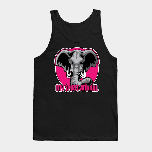 Elephants are my Spirit Animal Tank Top by Designs by Darrin